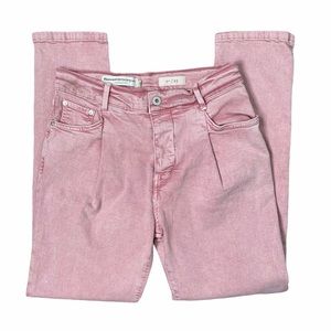 Pilcro Letterpress High Waist Button Fly Pink Jean